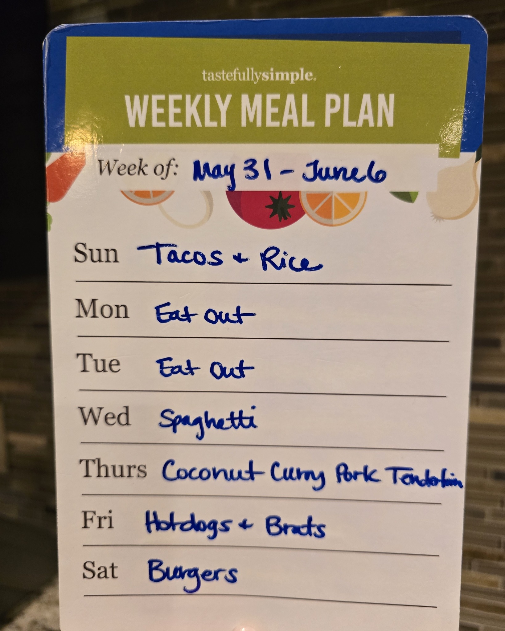🍽Menu For This Week🍽

 #mealplanningwithheather #TastefullySimple #eatathome #ilovefood #TeamFireworks #weeklymenu #menufortheweek #mealprep #mealprepclass #mealplan #taconight #mexican #onepanmeal #onepotmeal #familyfriendlymeal