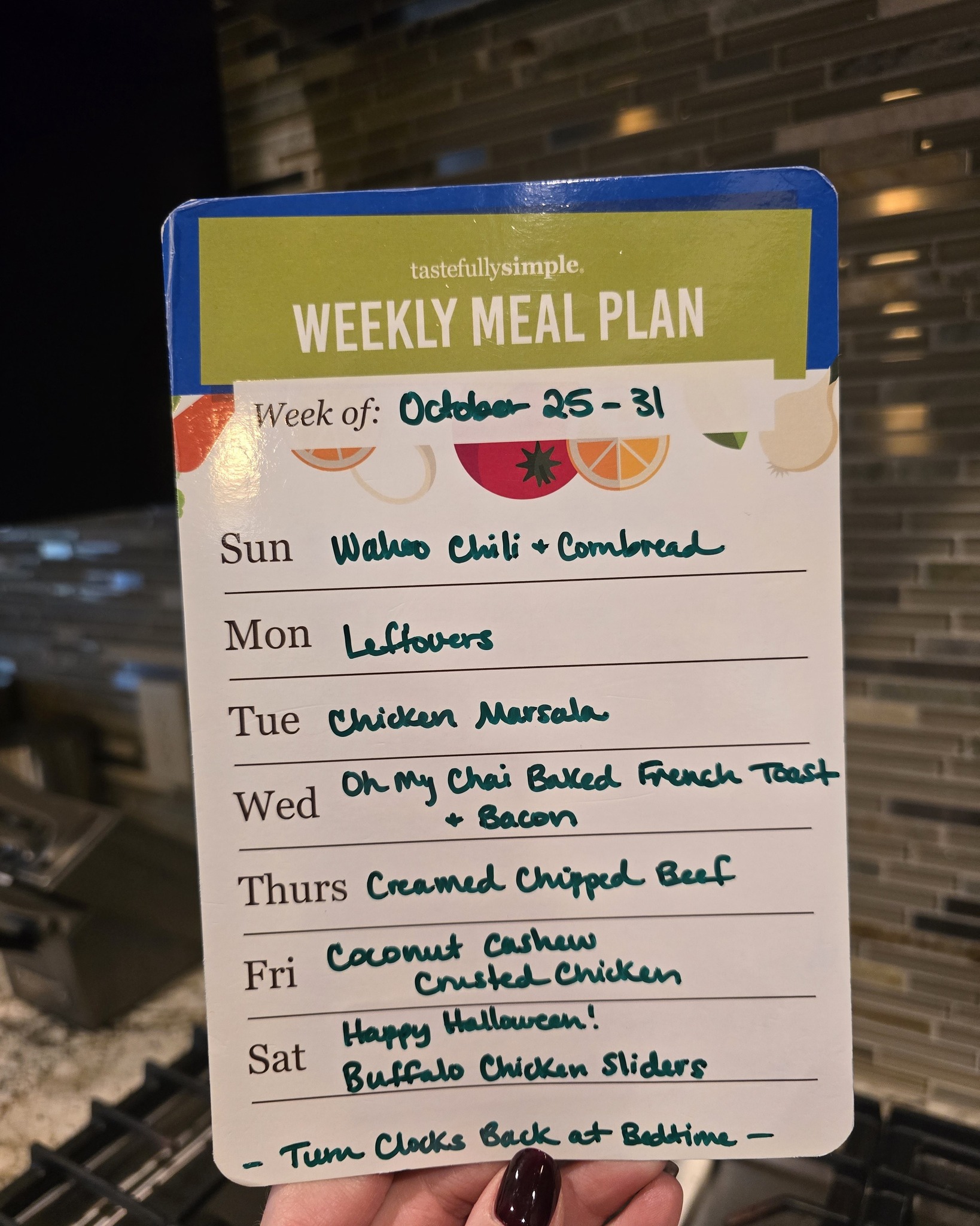 🎃🍽 Menu For This Week 🍽🎃

#mealplanningwithheather #TastefullySimple #eatathome #ilovefood #TeamFireworks #weeklymenu #menufortheweek #mealprep #mealprepclass #mealplan #onepanmeal #onepotmeal #familyfriendlymeal